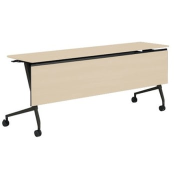 81F5ZA MDA4 マルカ サイドフォールドテーブル 棚板無 木目幕板付 1800×450 オカムラ(岡村製作所) 07153636