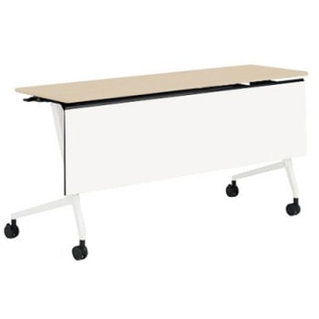 81F5AC MDB4 マルカ サイドフォールドテーブル 棚板無 樹脂幕板付 1500×450 オカムラ(岡村製作所) 07153758