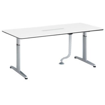 4L17WC MR96 リフティオ 昇降テーブルL/矩形/配付 配線口天板同色 オカムラ(岡村製作所) 07154011