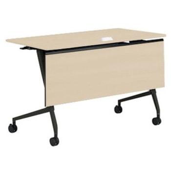 81F5XF MDA4 マルカ サイドフォールドテーブル コンセントユニット付 棚板無 木目幕板付 1200×600 オカムラ(岡村製作所) 07154695