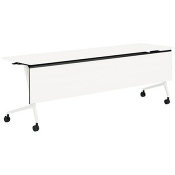 81F5AH MDA7 マルカ サイドフォールドテーブル 棚板無 樹脂幕板付 2100×600 オカムラ(岡村製作所) 07154738