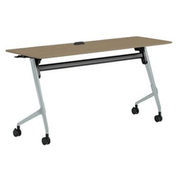 81F5EZ MDA2 マルカ サイドフォールドテーブル コンセントユニット付 棚板無 樹脂幕板無 1500×600 オカムラ(岡村製作所) 07155000