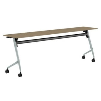 81F5AN MDA2 マルカ サイドフォールドテーブル 棚板無 樹脂幕板無 2100×450 オカムラ(岡村製作所) 07158405