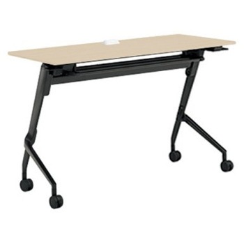 81F5FR MDA4 マルカ サイドフォールドテーブル コンセントユニット付 棚板付 樹脂幕板無 1200×450 オカムラ(岡村製作所) 07158570