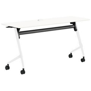 81F5EZ MDA7 マルカ サイドフォールドテーブル コンセントユニット付 棚板無 樹脂幕板無 1500×600 オカムラ(岡村製作所) 07160110