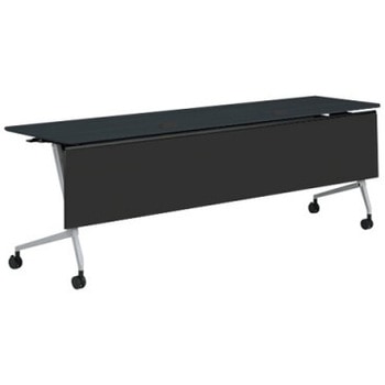 81F5EH MER8 マルカ サイドフォールドテーブル コンセントユニット付 棚板無 樹脂幕板付 2100×600 オカムラ(岡村製作所) 07160286