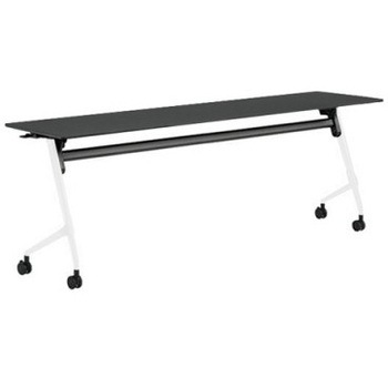 81F5AJ MET8 マルカ サイドフォールドテーブル 棚板無 樹脂幕板無 2100×600 オカムラ(岡村製作所) 07160320