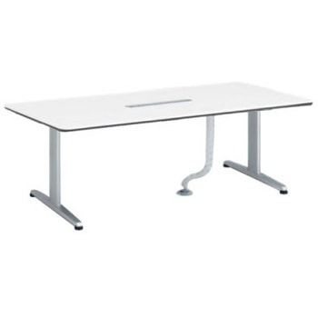 4L17RL MR96 リフティオ ローテーブル/矩形/配付 配線口アルミ色 オカムラ(岡村製作所) 07160977