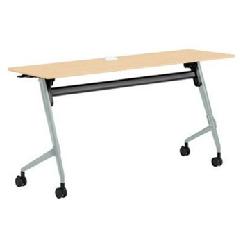 81F5EW MQ87 マルカ サイドフォールドテーブル コンセントユニット付 棚板無 樹脂幕板無 1500×450 オカムラ(岡村製作所) 07163899