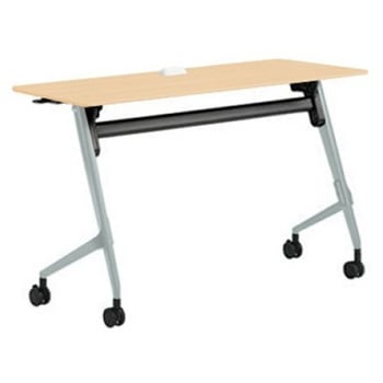 81F5ER MQ87 マルカ サイドフォールドテーブル コンセントユニット付 棚板無 樹脂幕板無 1200×450 オカムラ(岡村製作所) 07164267