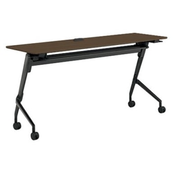 81F5FW MDA6 マルカ サイドフォールドテーブル コンセントユニット付 棚板付 樹脂幕板無 1500×450 オカムラ(岡村製作所) 07164389