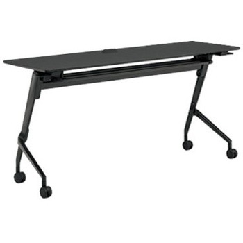 81F5FW MES8 マルカ サイドフォールドテーブル コンセントユニット付 棚板付 樹脂幕板無 1500×450 オカムラ(岡村製作所) 07164398