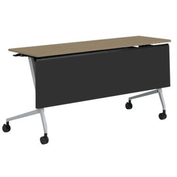 81F5AC MDA2 マルカ サイドフォールドテーブル 棚板無 樹脂幕板付 1500×450 オカムラ(岡村製作所) 07164416