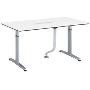 4L17WS MR96 リフティオ 昇降テーブルH/矩形/配付 配線口天板同色 オカムラ(岡村製作所) 07164581