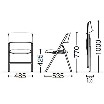 8159BX FXW3 ���C�u�X �t�H�[���f�B���O�`�F�A �I��  ������ �O���[�V�F�� �O���[�t���[�� �I�J����(�������쏊) ����770mm��485mm���s535mm  8159BX FXW3 07165351
