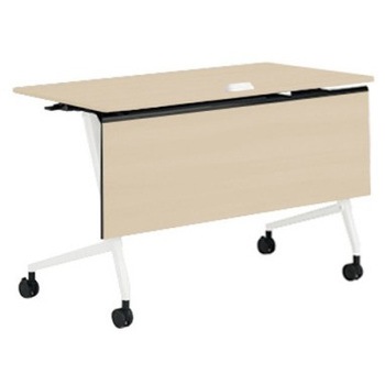 81F5XF MDB4 マルカ サイドフォールドテーブル コンセントユニット付 棚板無 木目幕板付 1200×600 オカムラ(岡村製作所) 07165387