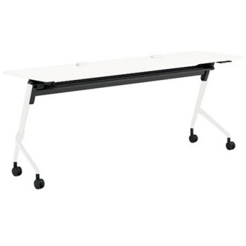 81F5FY MDA7 マルカ サイドフォールドテーブル コンセントユニット付 棚板付 樹脂幕板無 1800×600 オカムラ(岡村製作所) 07165466