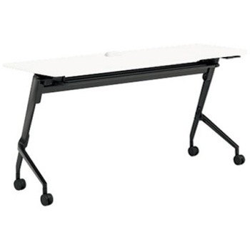 81F5FZ MAS1 マルカ サイドフォールドテーブル コンセントユニット付 棚板付 樹脂幕板無 1500×600 オカムラ(岡村製作所) 07165929