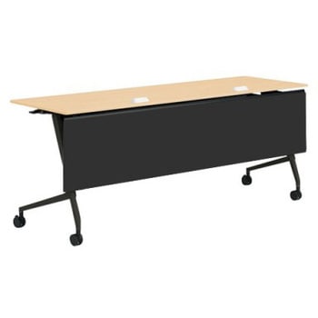 81F5EB MAS2 マルカ サイドフォールドテーブル コンセントユニット付 棚板無 樹脂幕板付 1800×600 オカムラ(岡村製作所) 07166008