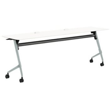 81F5EJ MP11 マルカ サイドフォールドテーブル コンセントユニット付 棚板無 樹脂幕板無 2100×600 オカムラ(岡村製作所) 07166069