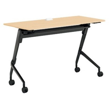 81F5FT MAS2 マルカ サイドフォールドテーブル コンセントユニット付 棚板付 樹脂幕板無 1200×600 オカムラ(岡村製作所) 07166166