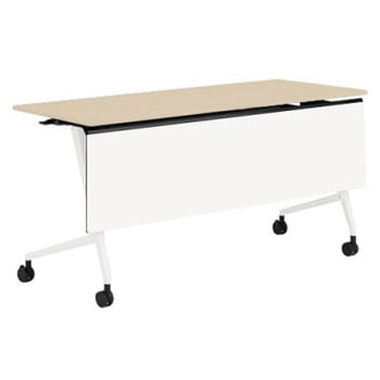 81F5AD MDB4 マルカ サイドフォールドテーブル 棚板無 樹脂幕板付 1500×600 オカムラ(岡村製作所) 07166236