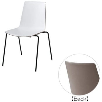 L682KZ GD85 リンケージ 4本脚チェア 肘無 プレーンシェル ブラックフレーム オカムラ(岡村製作所) 07167067