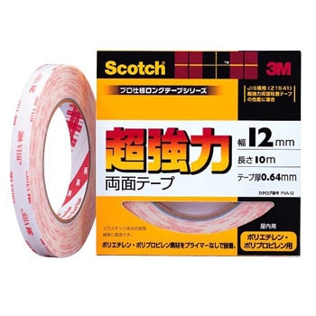 PVA‐12 スコッチ 超強力両面テープ PE PP用 PVA 1巻 スリーエム(3M