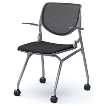 81S1BJ FKA1 ルナ ネスティング 肘付  背メッシュ グレーシェル シルバーフレーム ナイロン双輪 オカムラ(岡村製作所) 07178477