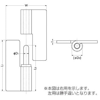 重量用抜き差し丁番 HNH型 - LAMP(スガツネ)