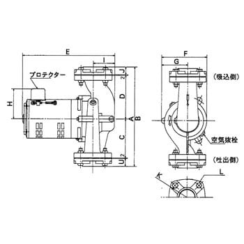 PB-2021B 鋳鉄製ラインポンプ(全閉モータ) 1台 三相電機 【通販サイト