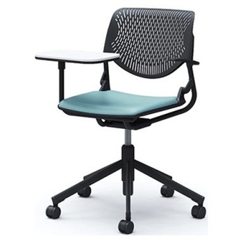 81S2QP PD31 ルナ 5本脚チェア 肘付 タブレット付 背パッド無 ブラックシェル ブラックフレーム ナイロン双輪 オカムラ(岡村製作所) 07192766