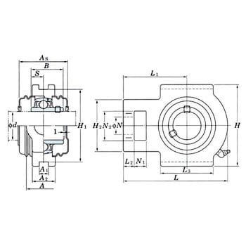 UCT214C テークアップ形ユニット 1個 FYH (日本ピローブロック) 【通販