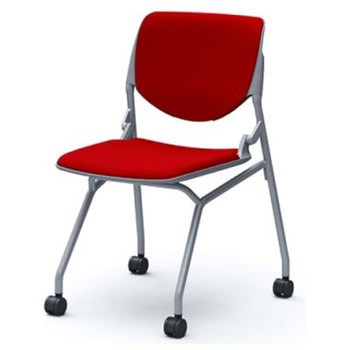 81S1BB FSF9 ルナ ネスティング 肘無  背パッド付 グレーシェル シルバーフレーム ナイロン双輪 オカムラ(岡村製作所) 07200509