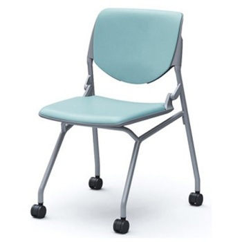 81S1BB PD31 ルナ ネスティング 肘無  背パッド付 グレーシェル シルバーフレーム ナイロン双輪 オカムラ(岡村製作所) 07204316