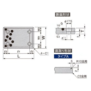 SWP-100250 #500SP ウェアプレート汎用タイプ 1個 オイレス工業 【通販