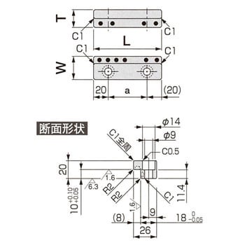 SLP-26100C #500SP L形プレート 1個 オイレス工業 【通販サイトMonotaRO】