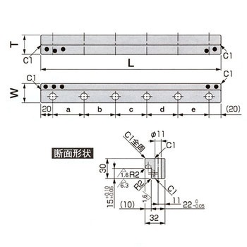 #500SP L形プレート オイレス工業