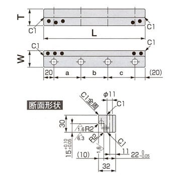 SLP-32200B #500SP L形プレート 1個 オイレス工業 【通販サイトMonotaRO】