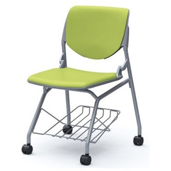 81S1HB PD32 ルナ ネスティング 肘無 棚付 背パッド付 グレーシェル シルバーフレーム ナイロン双輪 オカムラ(岡村製作所) 07208175