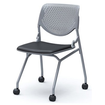 81S1BA PB20 ルナ ネスティング 肘無  背パッド無 グレーシェル シルバーフレーム ナイロン双輪 オカムラ(岡村製作所) 07208735