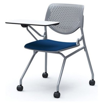 81S1BN FSF3 ルナ ネスティング 肘無 テーブル付 背パッド無 グレーシェル シルバーフレーム ナイロン双輪 オカムラ(岡村製作所) 07208936