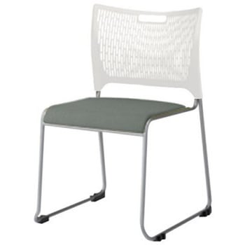 81R2BZ FFW9 レーテ クローズ脚 肘無 背カバー無 ホワイトシェル シルバーフレーム オカムラ(岡村製作所) 07209941