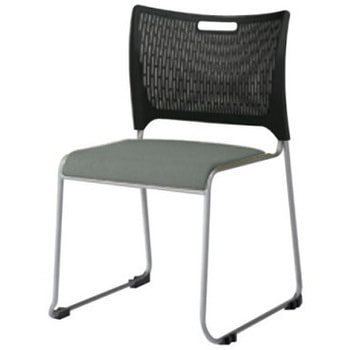 81R2DZ FFW9 レーテ クローズ脚 肘無 背カバー無 ブラックシェル シルバーフレーム オカムラ(岡村製作所) 07209959