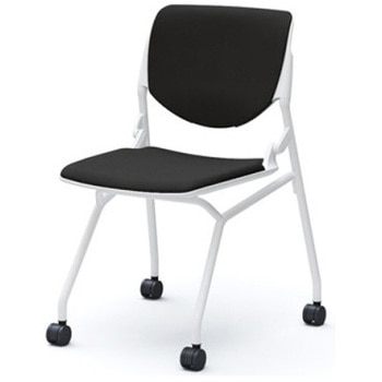 81S1AZ FSF1 ルナ ネスティング 肘無  背パッド付 ホワイトシェル ホワイトフレーム ナイロン双輪 オカムラ(岡村製作所) 07212567