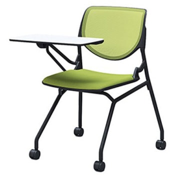 81S1CG FKA5 ルナ ネスティング 肘無 テーブル付 背メッシュ ブラックシェル ブラックフレーム ナイロン双輪 オカムラ(岡村製作所) 07213407