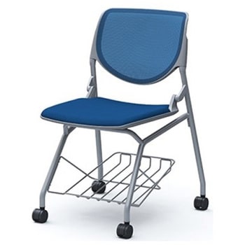 81S1HI FKB3 ルナ ネスティング 肘無 棚付 背メッシュ グレーシェル シルバーフレーム ナイロン双輪 オカムラ(岡村製作所) 07214886