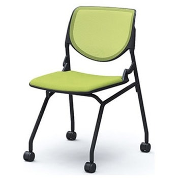 81S1CD FKA5 ルナ ネスティング 肘無  背メッシュ ブラックシェル ブラックフレーム ナイロン双輪 オカムラ(岡村製作所) 07216609