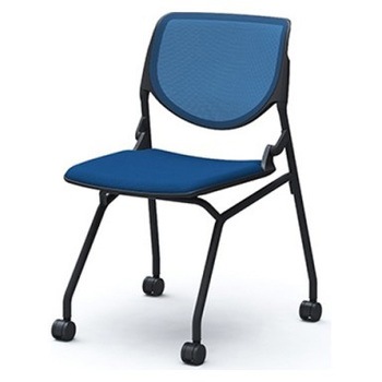 81S1CD FKB3 ルナ ネスティング 肘無  背メッシュ ブラックシェル ブラックフレーム ナイロン双輪 オカムラ(岡村製作所) 07216618