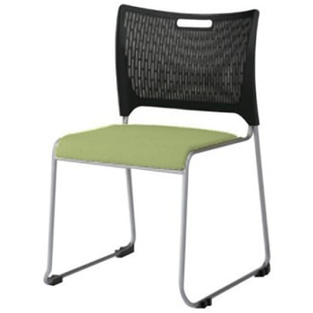 81R2CZ PB22 レーテ クローズ脚 肘無 背カバー無 ブラックシェル メッキフレーム オカムラ(岡村製作所) 07218587